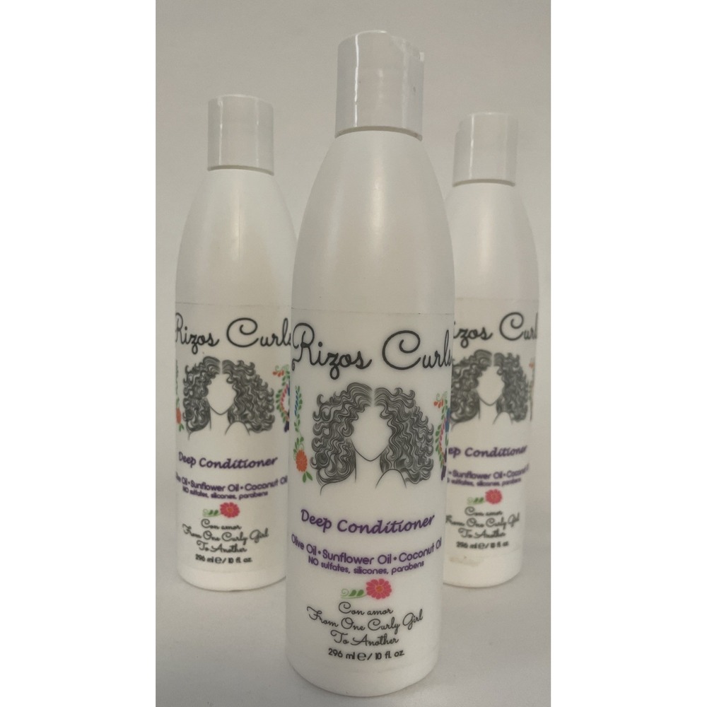 Rizos Curls Deep Conditioner 10oz. each 3 Pack NEW No Sulfates Silicones Paraben